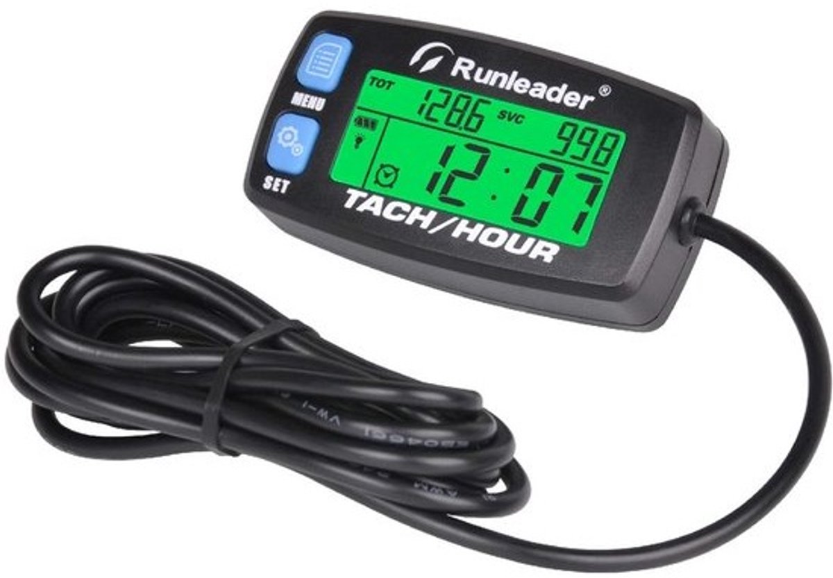 Digitale Toerenteller met Urenteller en Snelheidsregistratie - Oplaadbaar voor Zitmaaier, Generator, Compressor en ATV