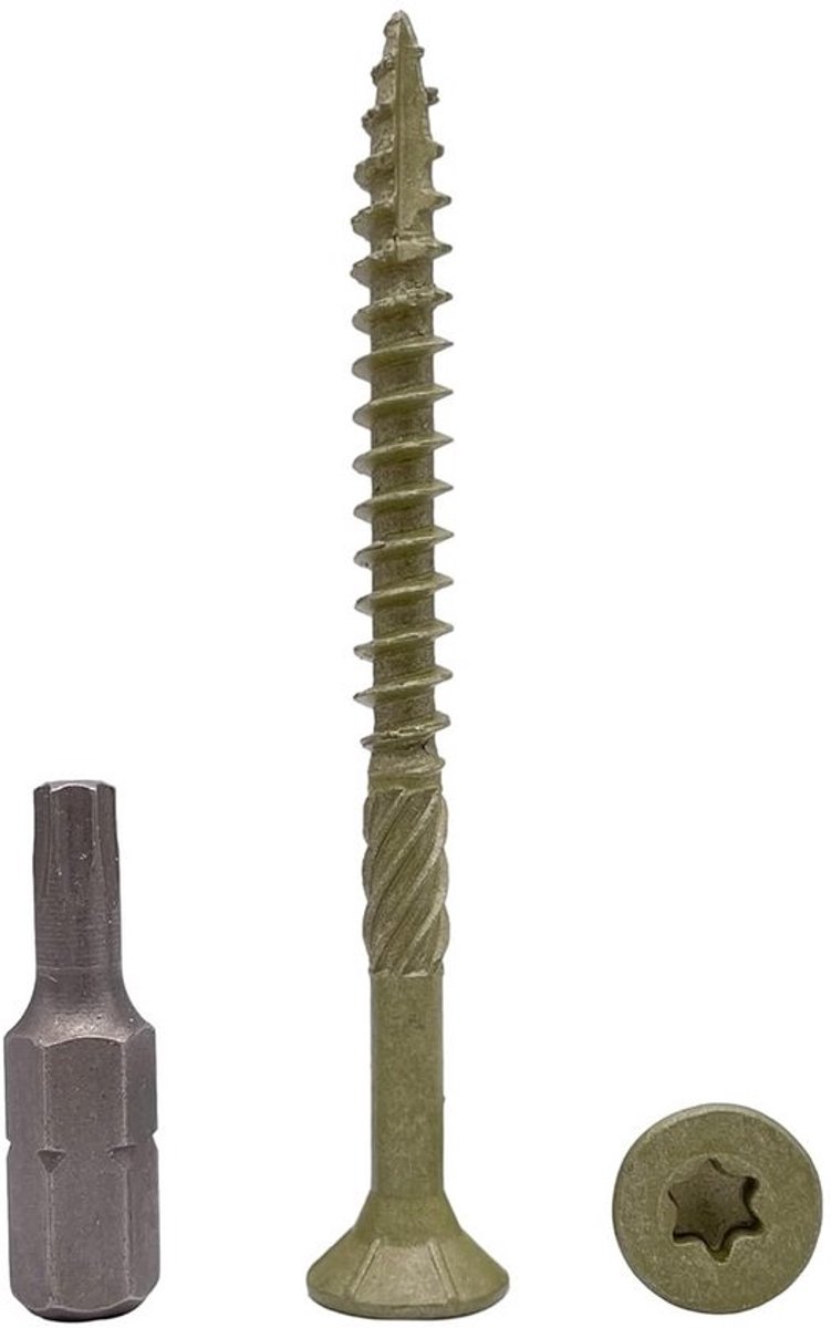Terrasschroeven Groen 5x60mm Torx Houtschroeven Buiten Gebruik Set van 100