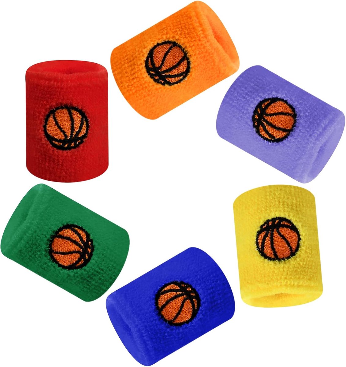 6 sportarmbanden voor kinderen, zweetbestendig, voor kinderen, sportarmband voor basketbal, honkbal, voetbal, hardlopen, fitness