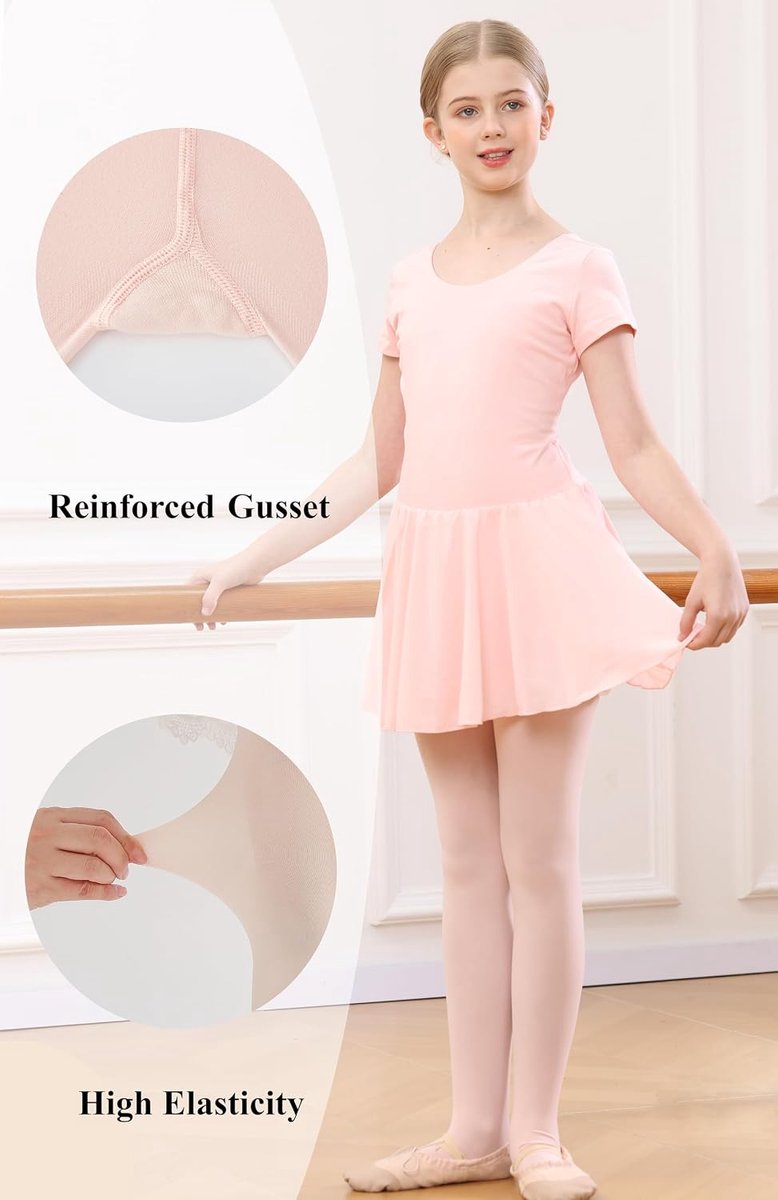 Danspanty's voor Meisjes, Ultra Zachte Overgangspanty's, 1/2 paar Danssokken voor Balletschool en Gymnastiek