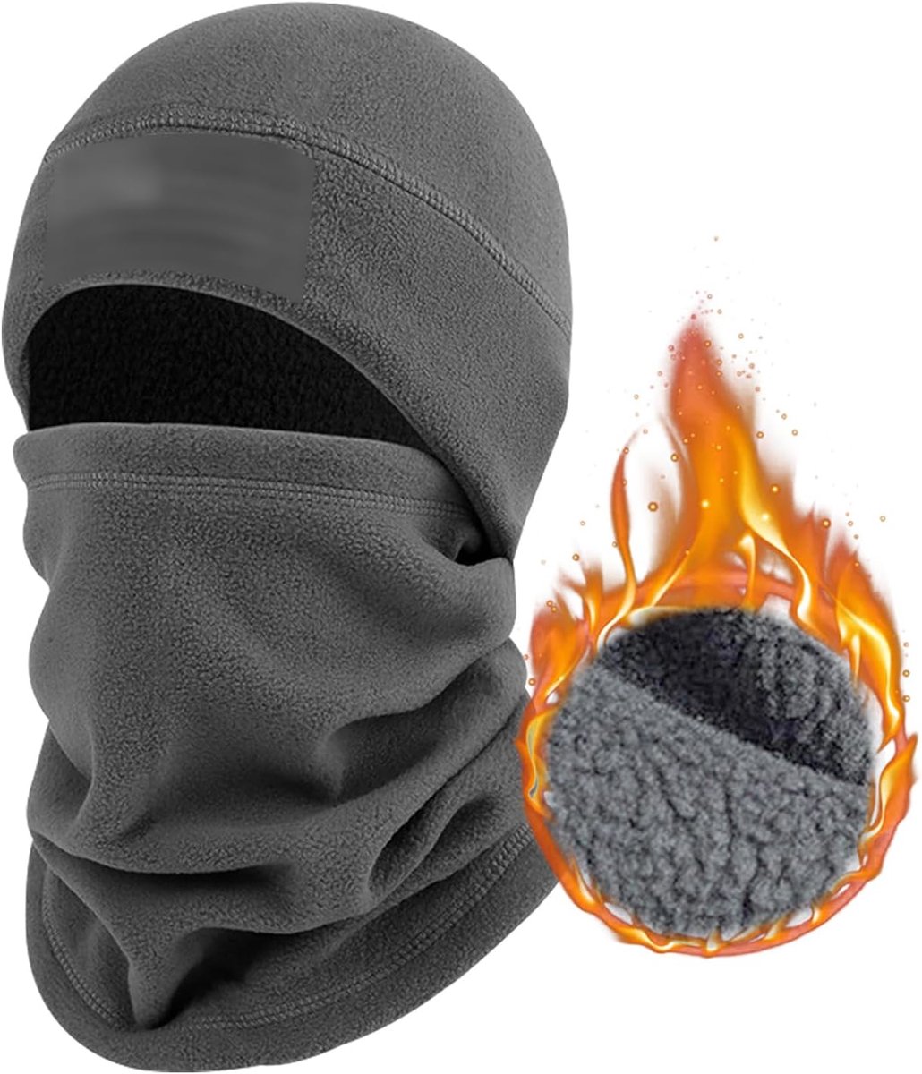 bivakmuts, bivakmuts, winddicht masker, stormmasker, balaclava, multifunctioneel skimasker, skimasker, stormmasker voor motorfiets, snowboarden, skiën, winter, uniseks, grijs, 52