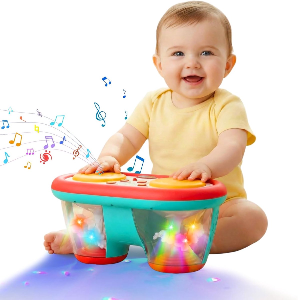 6-12 maanden baby Ocean Projector Light Up Musical Toys voor 12-18 maanden kruipen leren hand klap drum Mummy Time 1 2 jaar baby jongen meisje cadeau