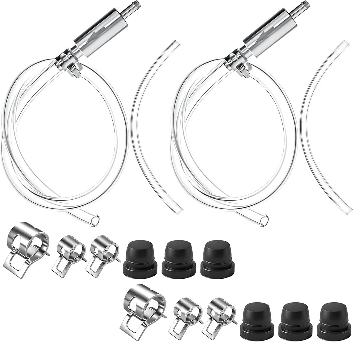 Remontluchtingsslang, 2 stuks, koppeling, bloedslang, gereedschap, remvloeistofwisselapparaat, One Way Valve Tube Bleeding Tools, remontluchter met slangen en klemmen voor motorfiets