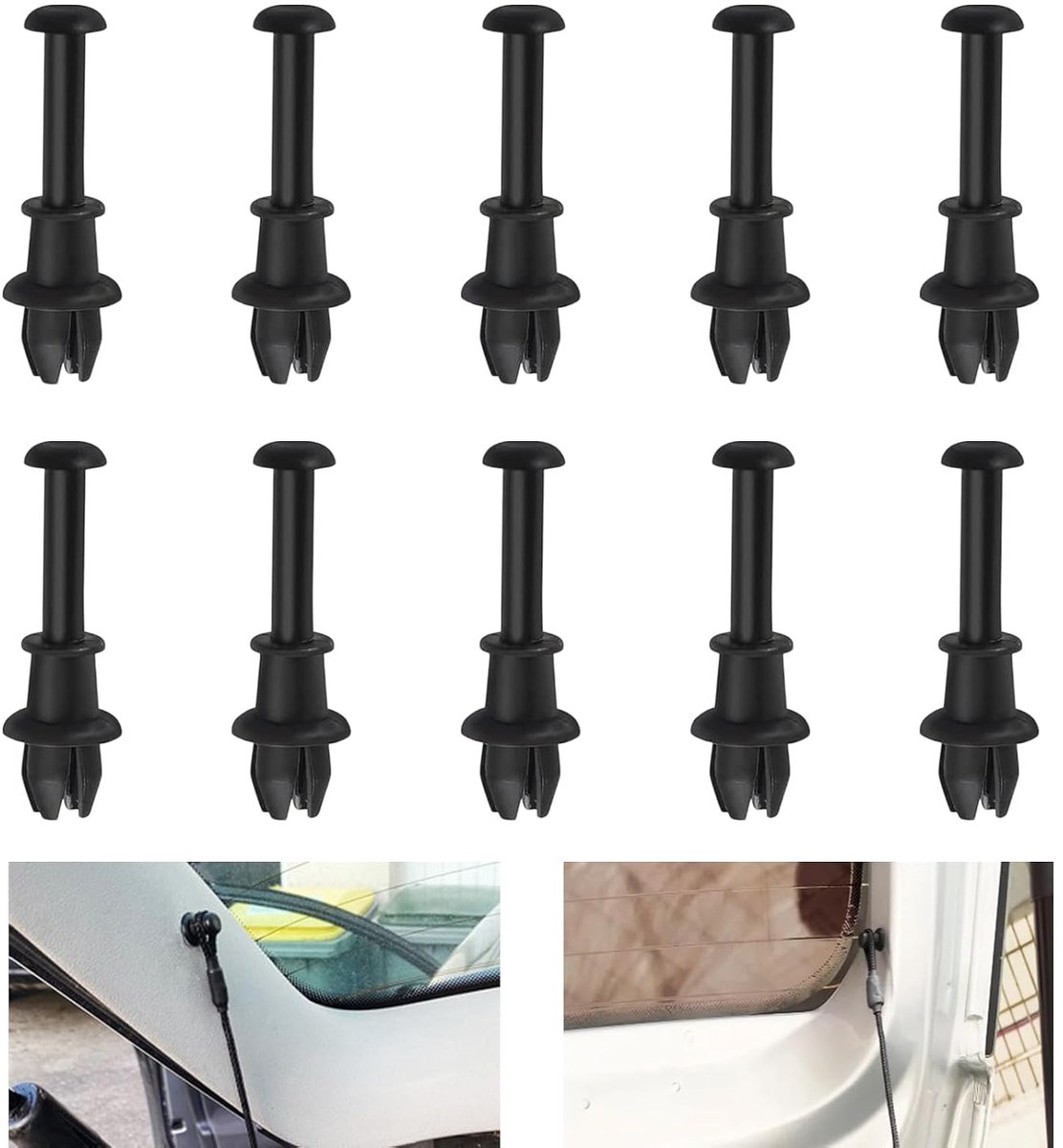 10 stuks hoedplank bevestigingsriem string clip, auto kofferbakafdekking bevestigingsriem clips 1M6867574A, kofferbak hoedplank bevestiging houder, snaren clips haken houder, kofferbakklemmen, voor
