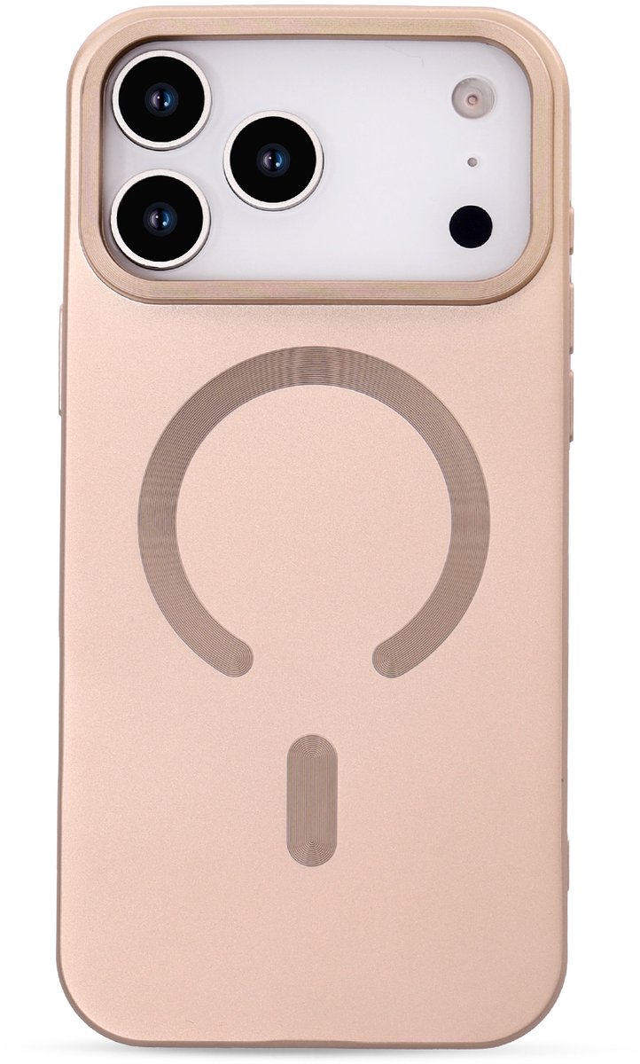 Casemania Hoesje Geschikt voor Apple iPhone 18 Pro - Goud - Matte Siliconen Back Cover - Geschikt voor MagSafe