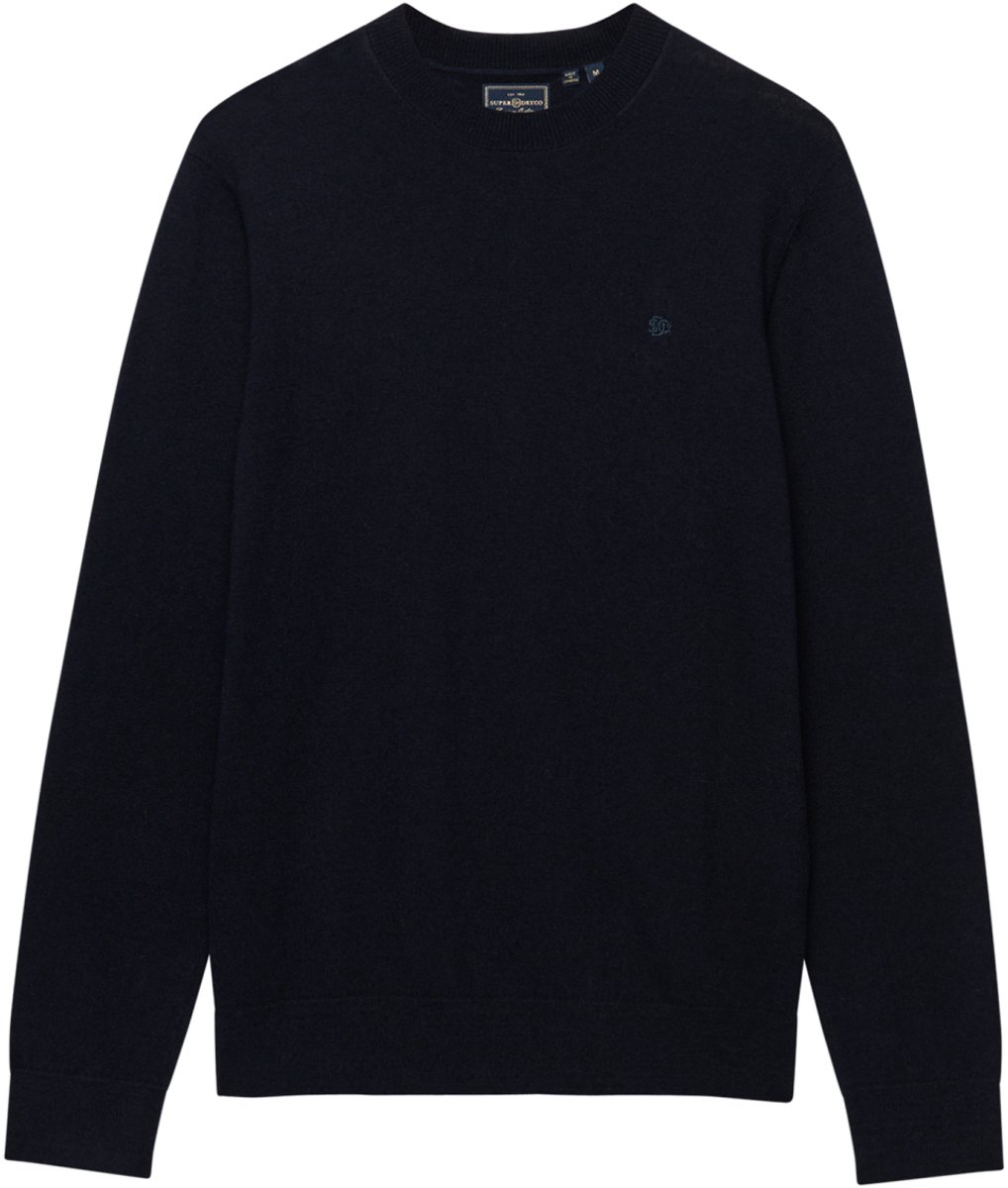 Superdry Trui Essential Lichtgewicht Wollen Mix Trui M6110781a Qyy Deepest Mannen Blauw