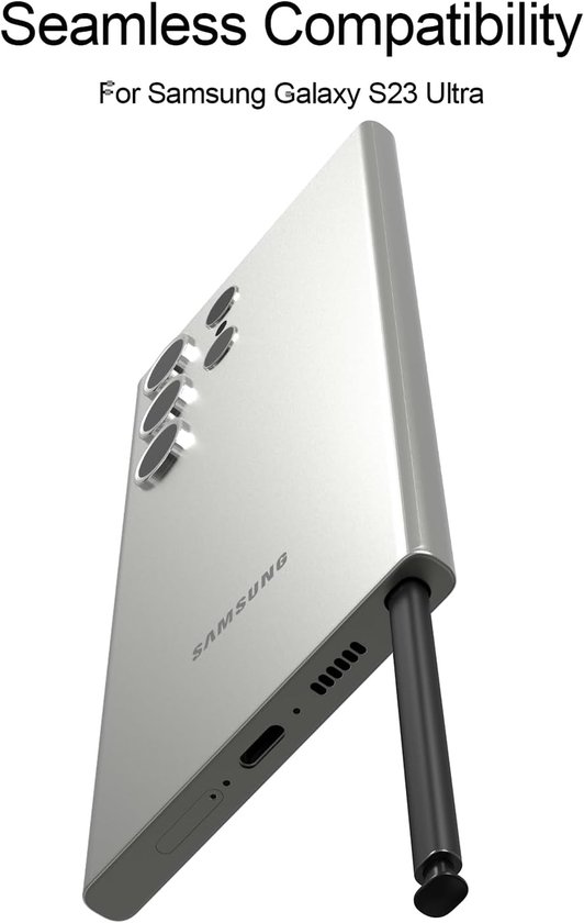 Stylus Pen voor Samsung Galaxy S23 Ultra 5G, S23 Ultra S Pen Vervangende Kit met 4096 drukgevoeligheid, zonder Bluetooth Phantom Zwart — afbeelding 4