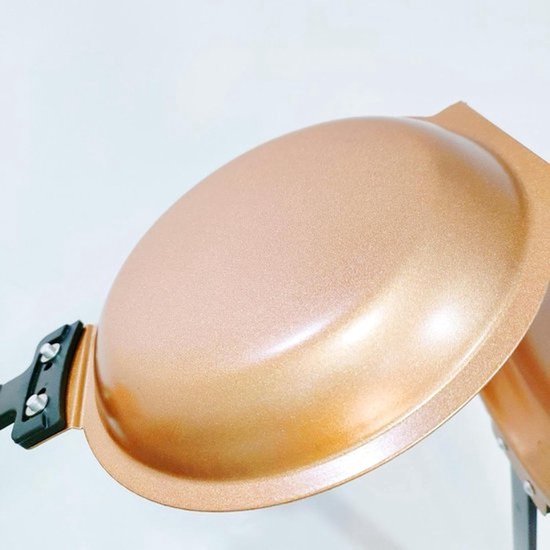 Dubbele Koekenpan - Omelet Pan - Eieren Bakken - Spatwaterdicht Ontwerp - 19cm Diameter - Grijs — afbeelding 2