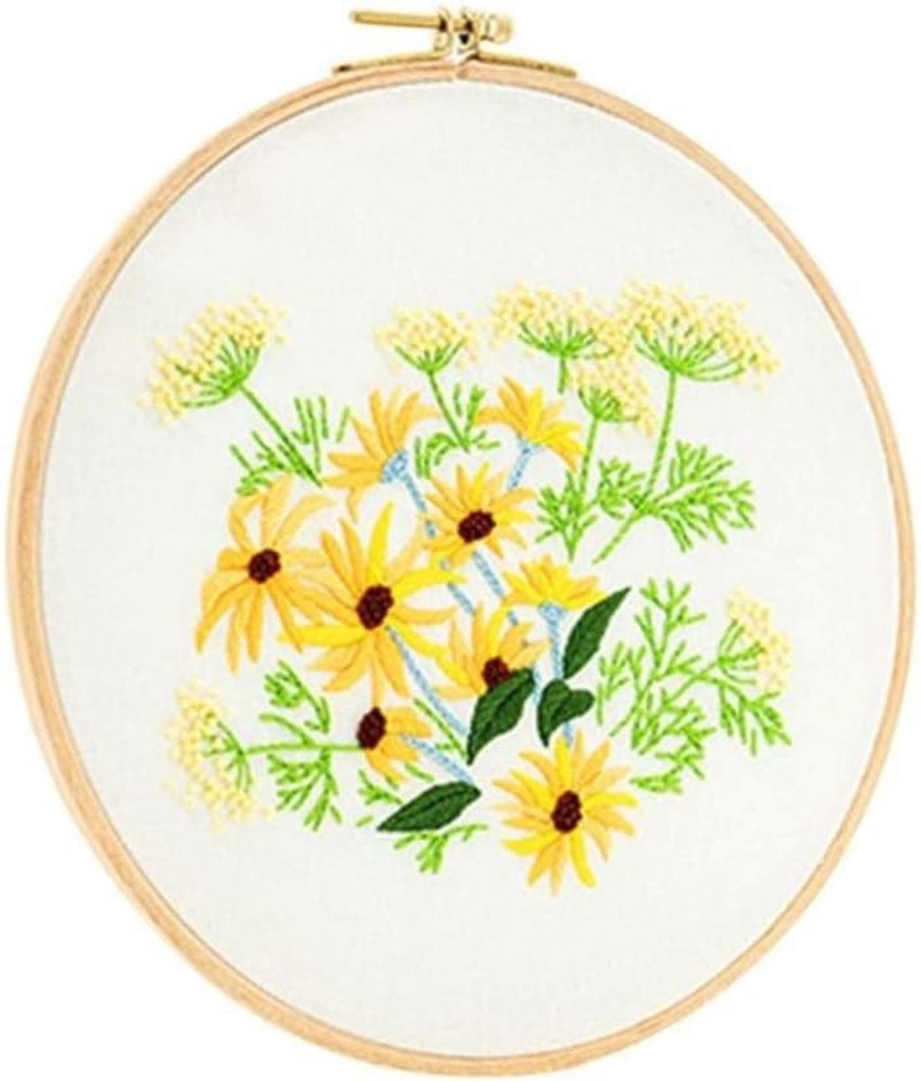 ambachten kruissteek bloemenpatroon geschikt voor beginners geborduurd doek, bloemen