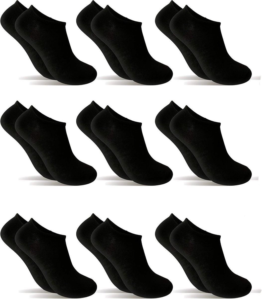6 paar heren- en dames sokken, korte modellen, 2 designs