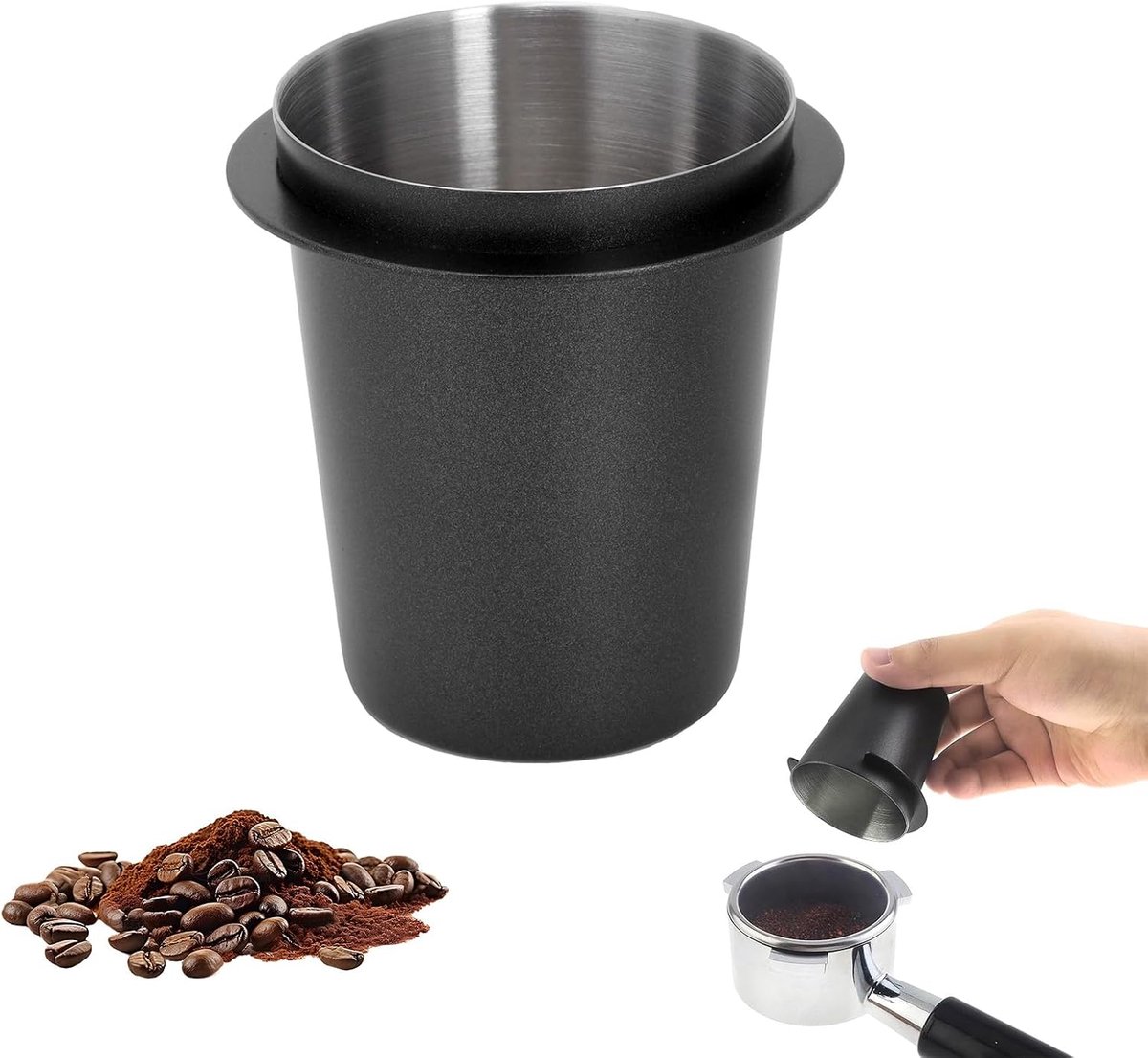 58 mm roestvrijstalen doseerbeker, koffiedoseerhulpmiddel voor portafilter, koffiedoseerbeker barista-accessoire (58mm/2.3in)