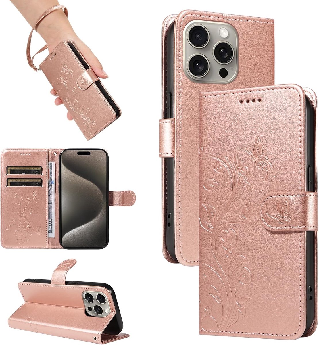 Hoesje voor iPhone 15 Pro Max, Roségoud