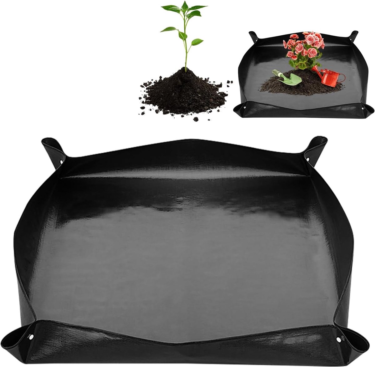 100X100 cm, Waterdichte Plantmat Tuinmat, Zwart