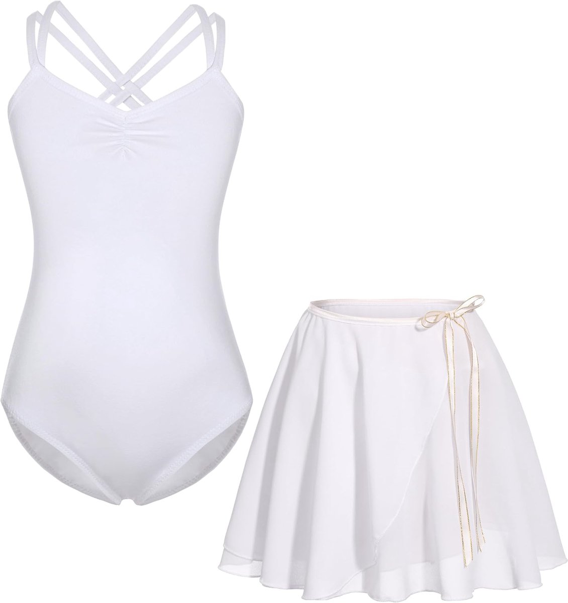 Balletjurk voor Meisje Katoen Balletpakje Dans Turnpakje Dunne Bandjes Ballet Tutu Meisje