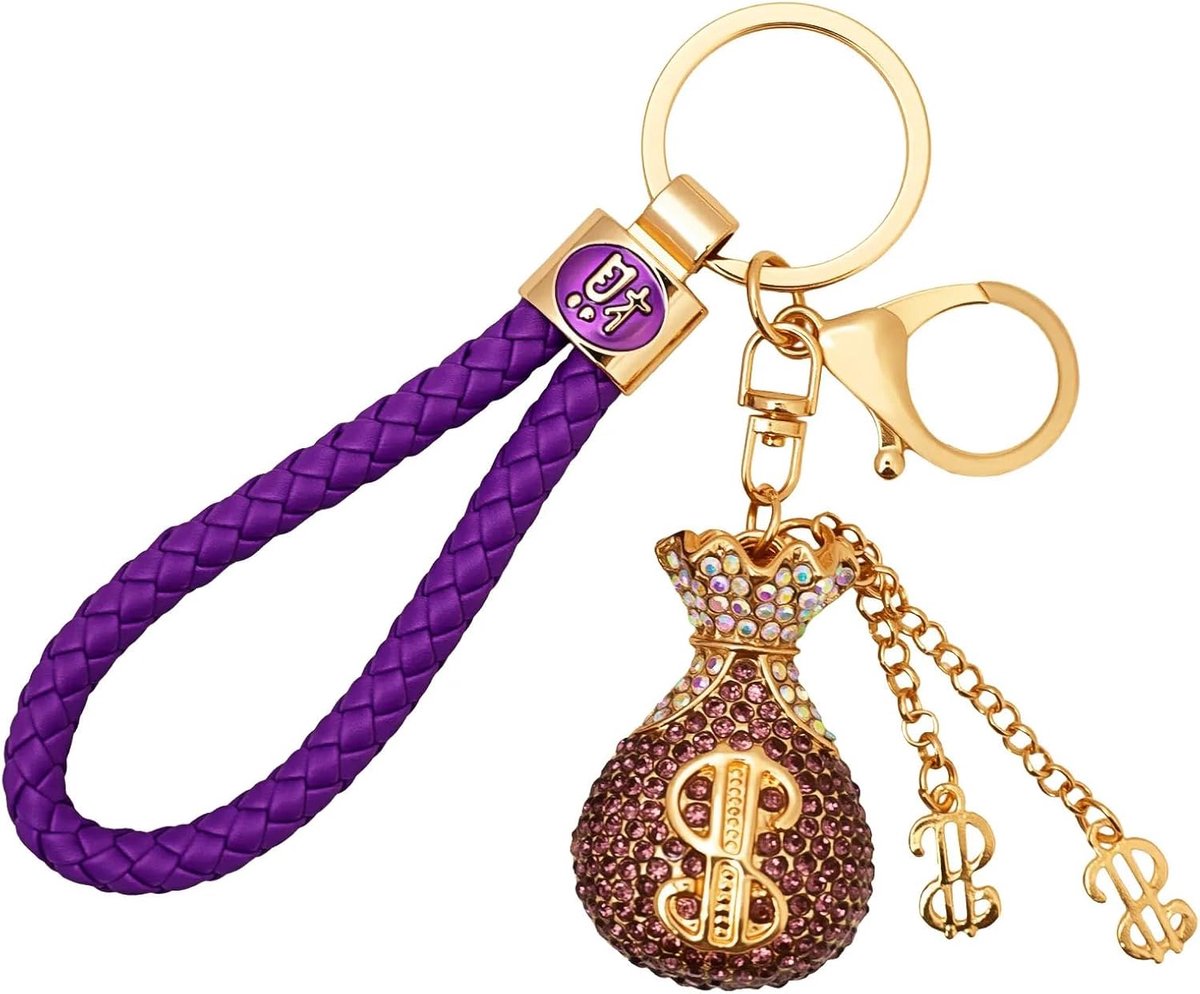 Dollarteken auto hanger schattige portemonnee sleutelhanger voor vrouwen beste vriendin moeder vrouw meisje geschenken voor Kerstmis verjaardag