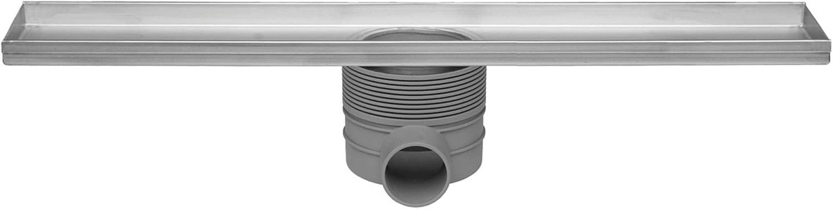 Drain Multi inbouwdeel zonder rooster, waterslot 30/35/50mm 9.8x100cm inbouw diepte mm met zijuitloop