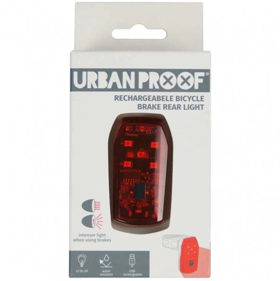 Achterlicht met remfunctie LED Urban Proof - USB oplaadbaar — afbeelding 2