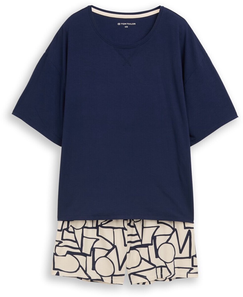 Tom Tailor - Pyjamaset met patroon - Maat 36 - blue-dark-allover