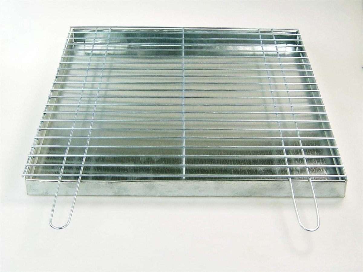 Asbak met grillrooster 4 mm 70 x 50 cm in set grillhaard