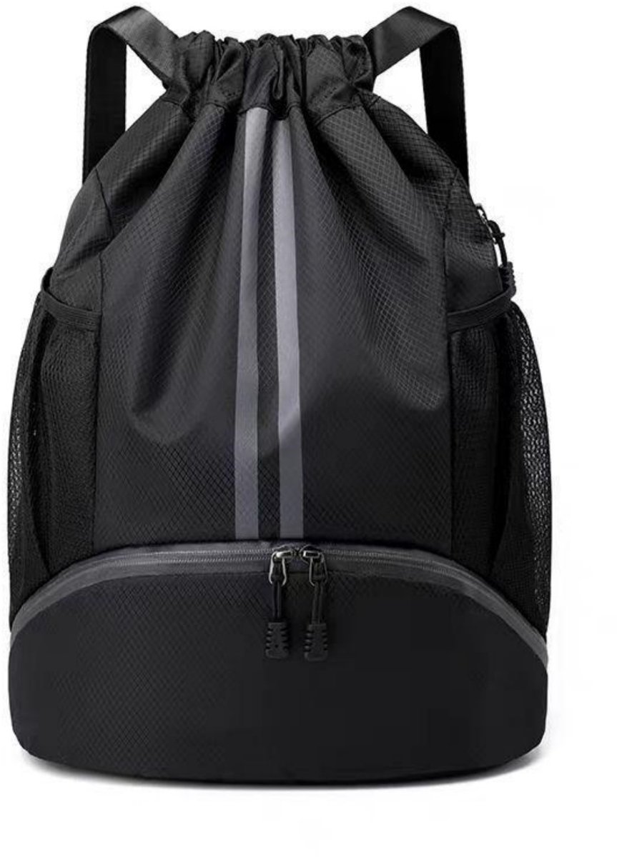 SSTRWGOOD Tas - Sporttas met Kordelzug - 32x16x47cm - Waterafstotend Doek - Geschikt voor Heren, Dames en Kinderen - Draagbaar met Apart Vak voor Natte Spullen