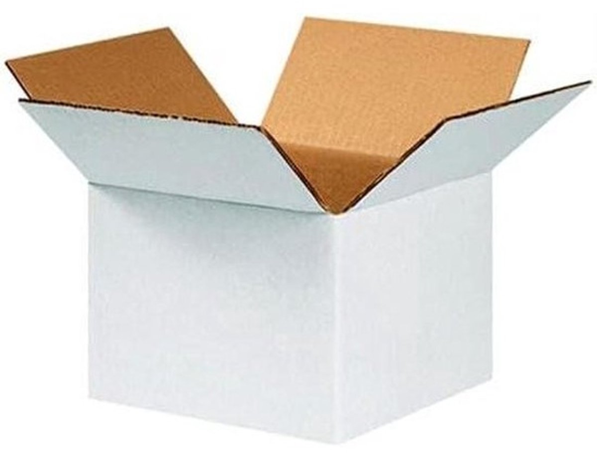 Verhuisdozen Dubbelgolf - Opbergdozen Verpakking - Spullen Opslaan - Licht en Robuust - 5 stuks 35cm - Wit