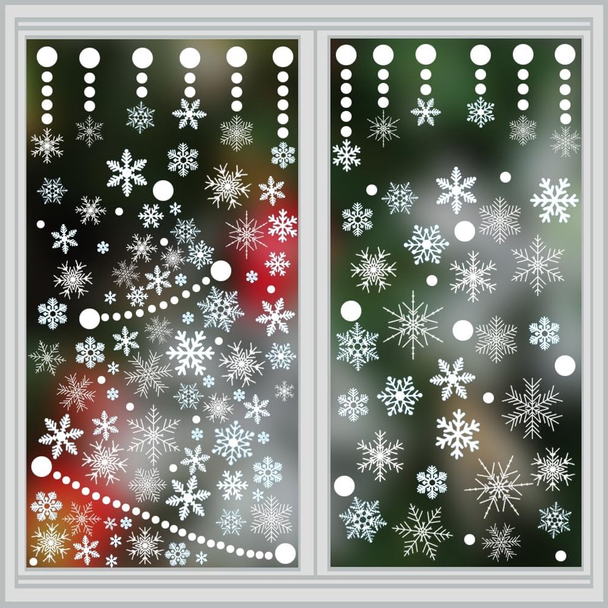Raamstickers, sneeuwvlokken, kerstraamstickers, kerststickers, sneeuwvlokkenstickers, raamstickers, Kerstmis, herbruikbaar