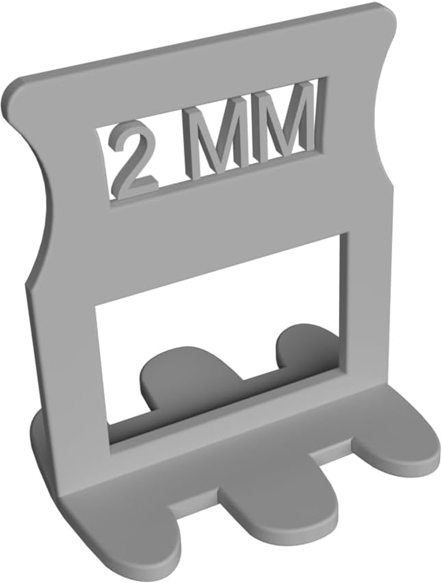 Tegelnivelleringssysteem, set 1 mm, 1,5 mm, 2 mm, 3 mm grote selectie (200 x 3 mm tabs) - tegelleghulp, gereedschap voor tegels en professionals, tegelnivelleringssysteem, accessoires