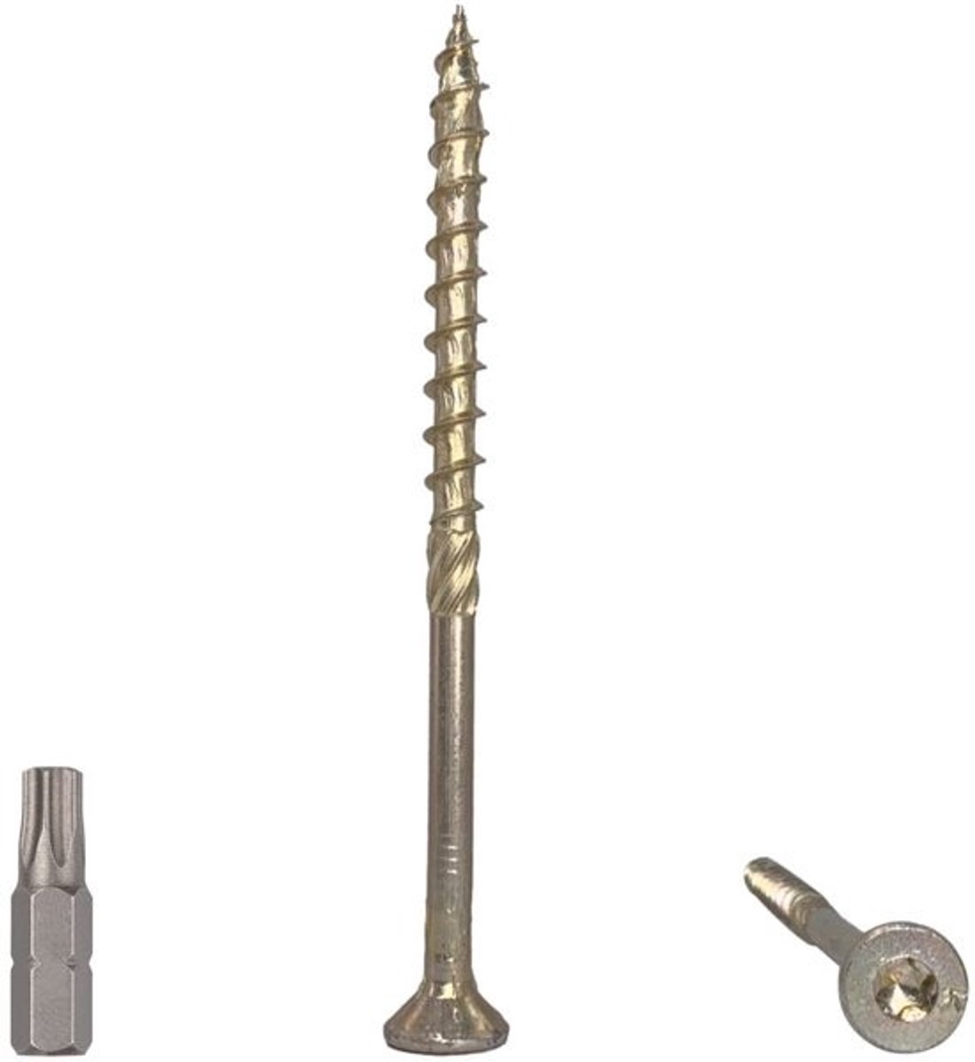 50x Houtschroeven 6x100mm Torx Verzonken Kop Verzinkt Staal