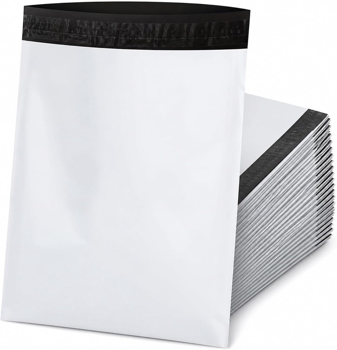 35 stuks verzendzakken, 40 x 55 cm, groot, verzendzakken voor kleding, verzendzakken, kunststof, wit, met zelfklevende sluiting, ondoorzichtig, waterdicht, scheurvast, levering, verpakking