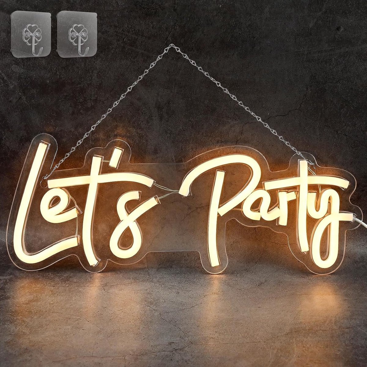 Licht Teken voor Wall Decor, Art Decoratieve Let's Party Lights voor Bachelorette Party