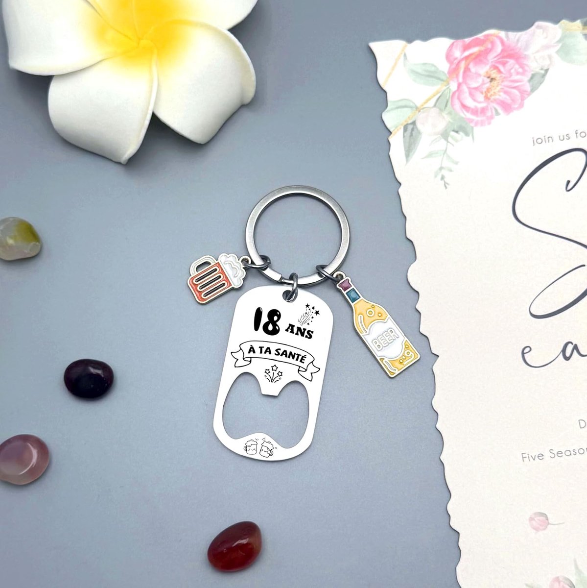 Cadeau voor 18e verjaardag sleutelhanger cadeau 18 jaar jongens heren idee dames cadeau verjaardag heren origineel zus beste vriendin dochter zoon verjaardag