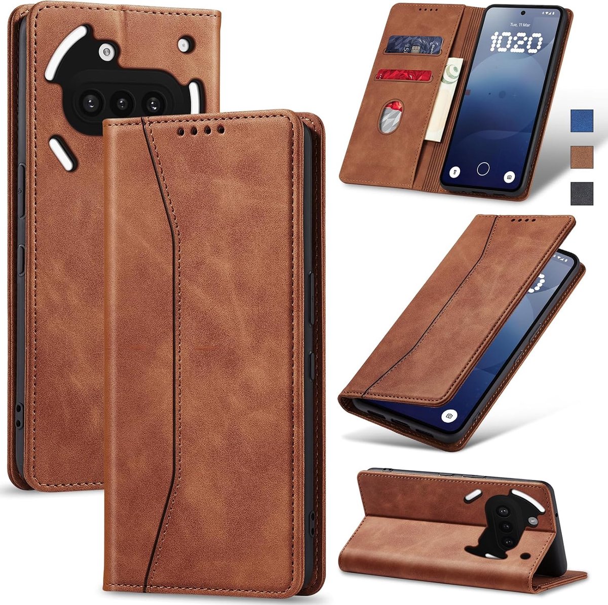 Hoesje voor Nothing Phone 3a,Bruin