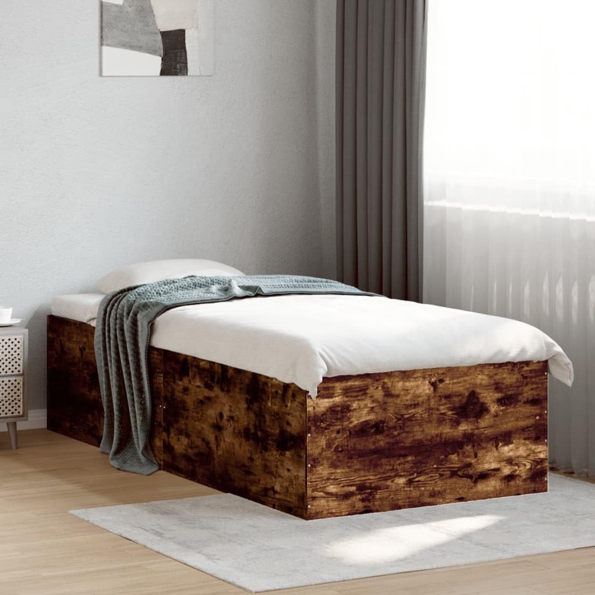 Hout lattenbodem modern design 43.0 Gerookt eiken 100x200 cm