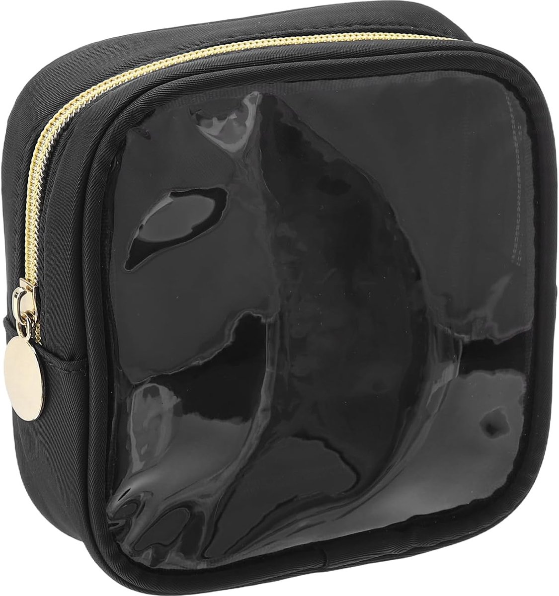 Heldere Make-up Tas Kleine Cosmetische Tas Transparante Toilettas Met Ritssluiting Draagbare Make-up Tas Voor Dagelijks Gebruik Reizen Mini Zwart