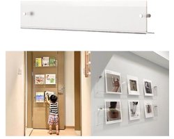 Brochure Display - Magazine Houder - Wandmontage Kantoor - Stapelvrije Presentatie - 80cm - Helder Acryl