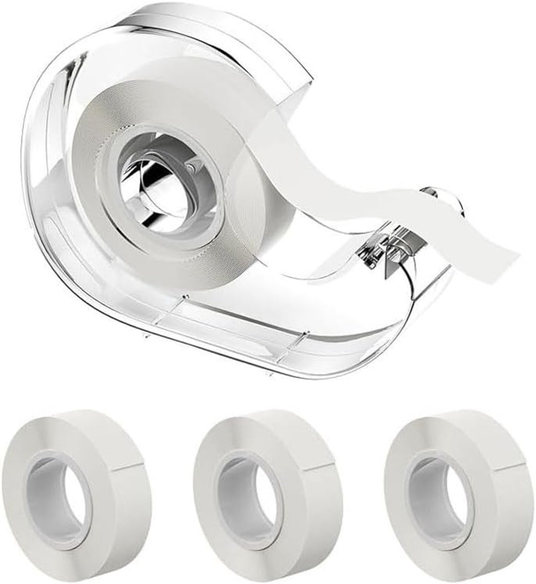 4 Rollen Dubbelzijdige Lichaamsplakband, Transparante Strips voor Kleding, Lingerie en Diepe Dekolleté, Onzichtbare Lijm voor Throat Band, Shirts en Jurken