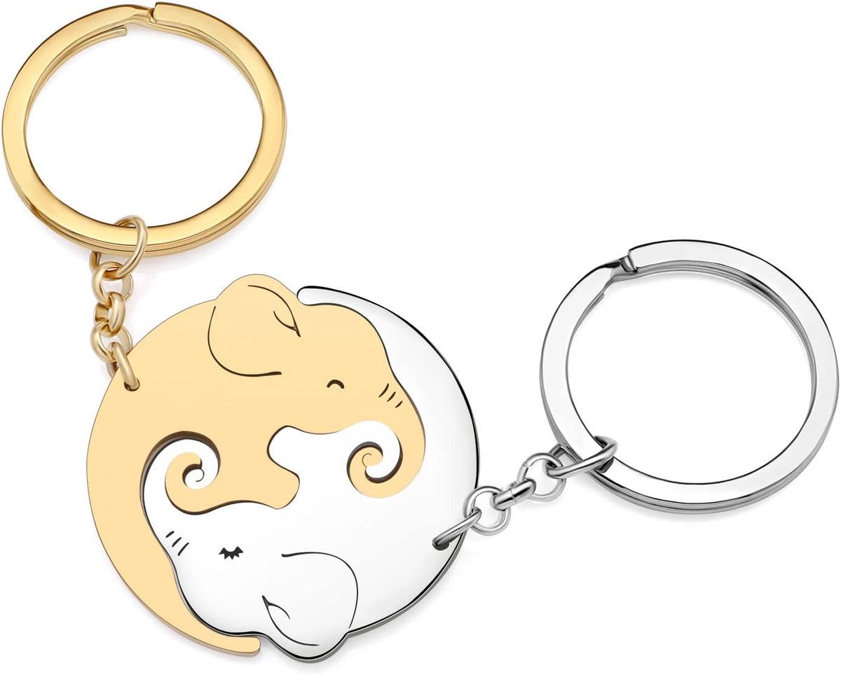 Geschenken voor hem haar schattige konijn kat hond dolfijn vogel paar sleutelhanger sleutelhanger voor vriend vriendin