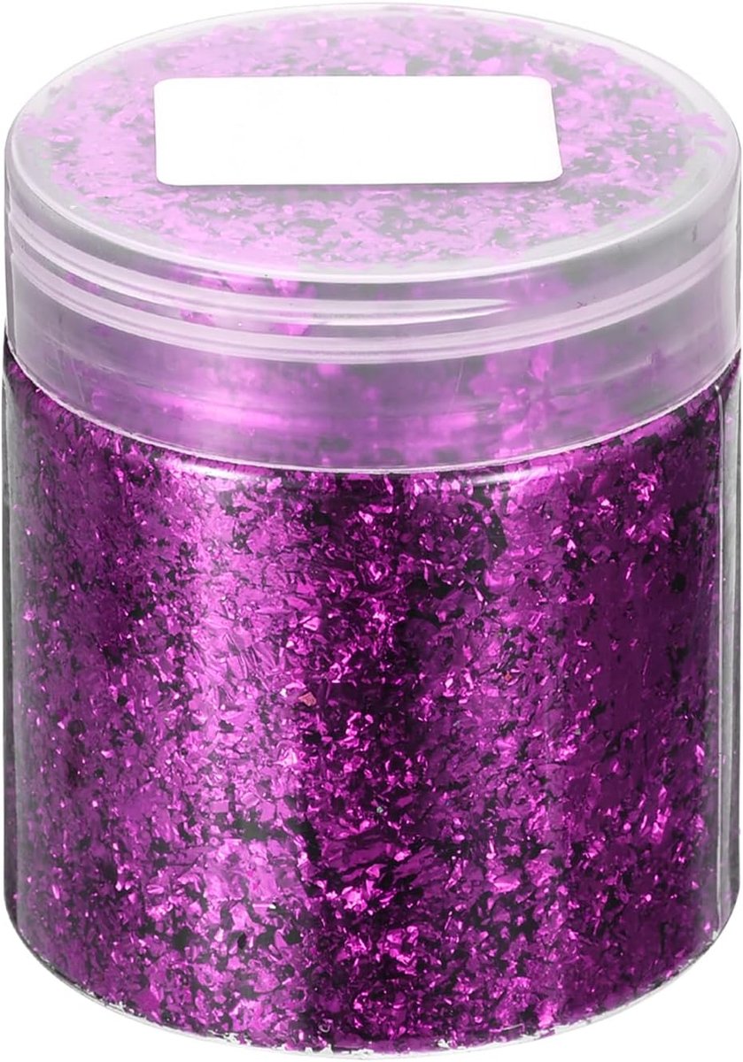 Goudfolievlokken voor hars, 3 g metaalfolievlokken, imitatiegoudfolievlokken voor nagelkunst, harskunst, knutselen, schilderen, kaars- en sieraden maken, paars