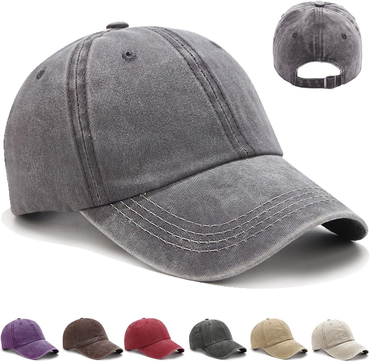 Katoenen baseballpet met zonnebrandcrème, verstelbare pet voor heren en dames, baseballpet voor buitenactiviteiten