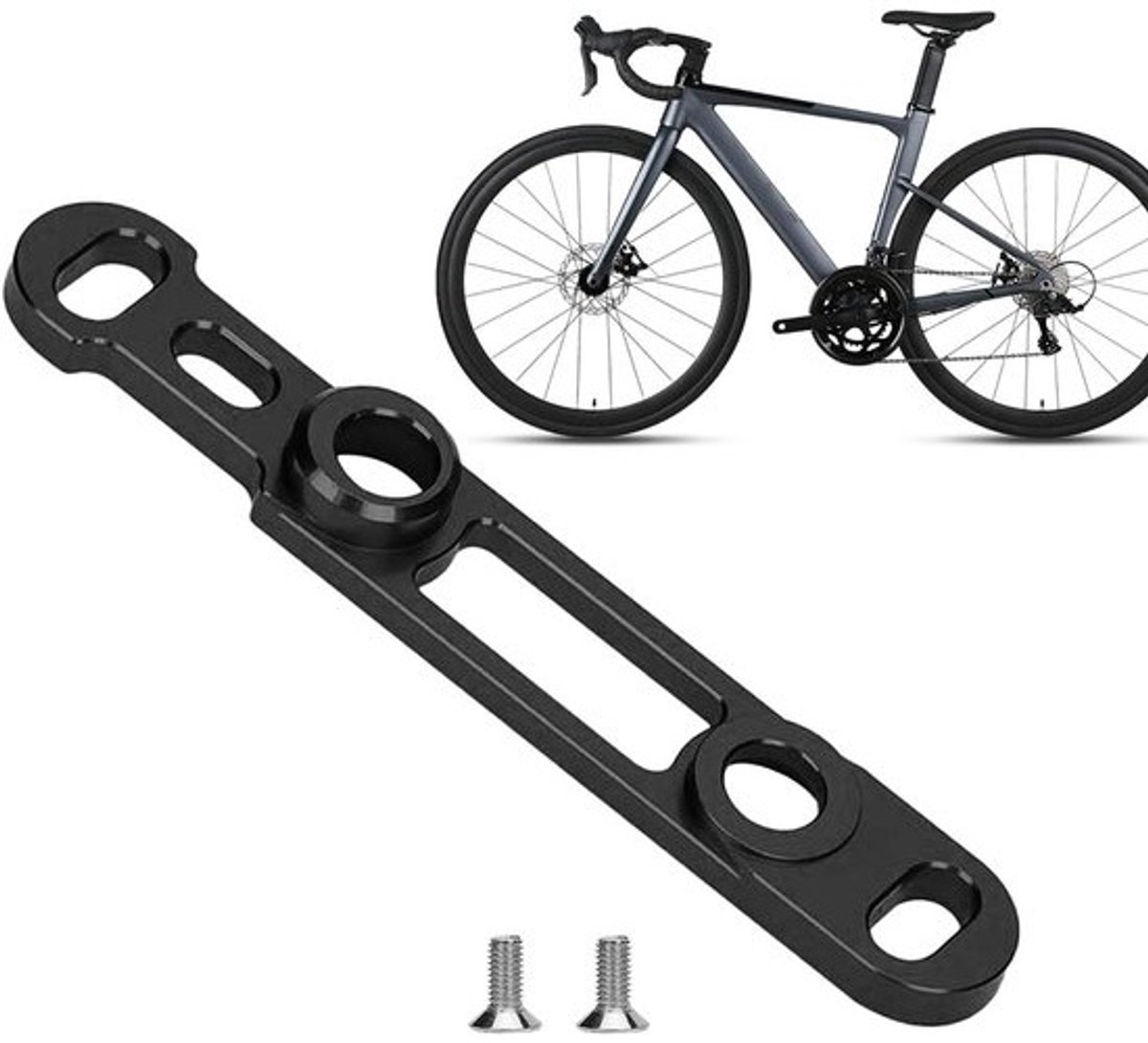 Schijfrem Adapter - Fietsrem Adapter - Verbeteren Remprestaties - Aluminiumlegering - 8.3 x 1.3 x 0.7 cm - Zwart