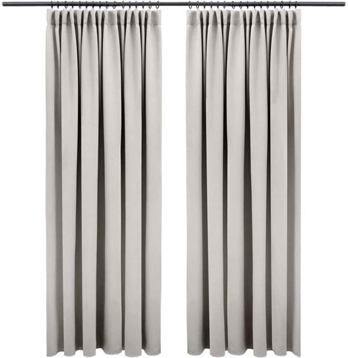 Verduisterende Gordijnen 175x140 cm Set van 2 OEKO-TEX Gecertificeerd Grijs