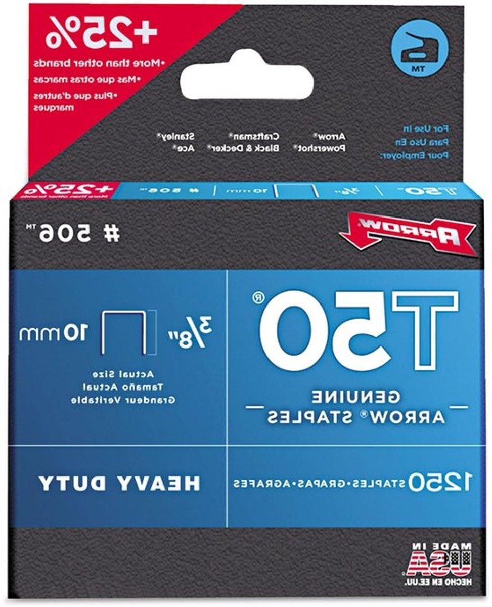 Zware nietjes - Nietjes T50 - Bevestigen van materialen - 3/8 inch pootlengte - 1250 stuks - Metaal