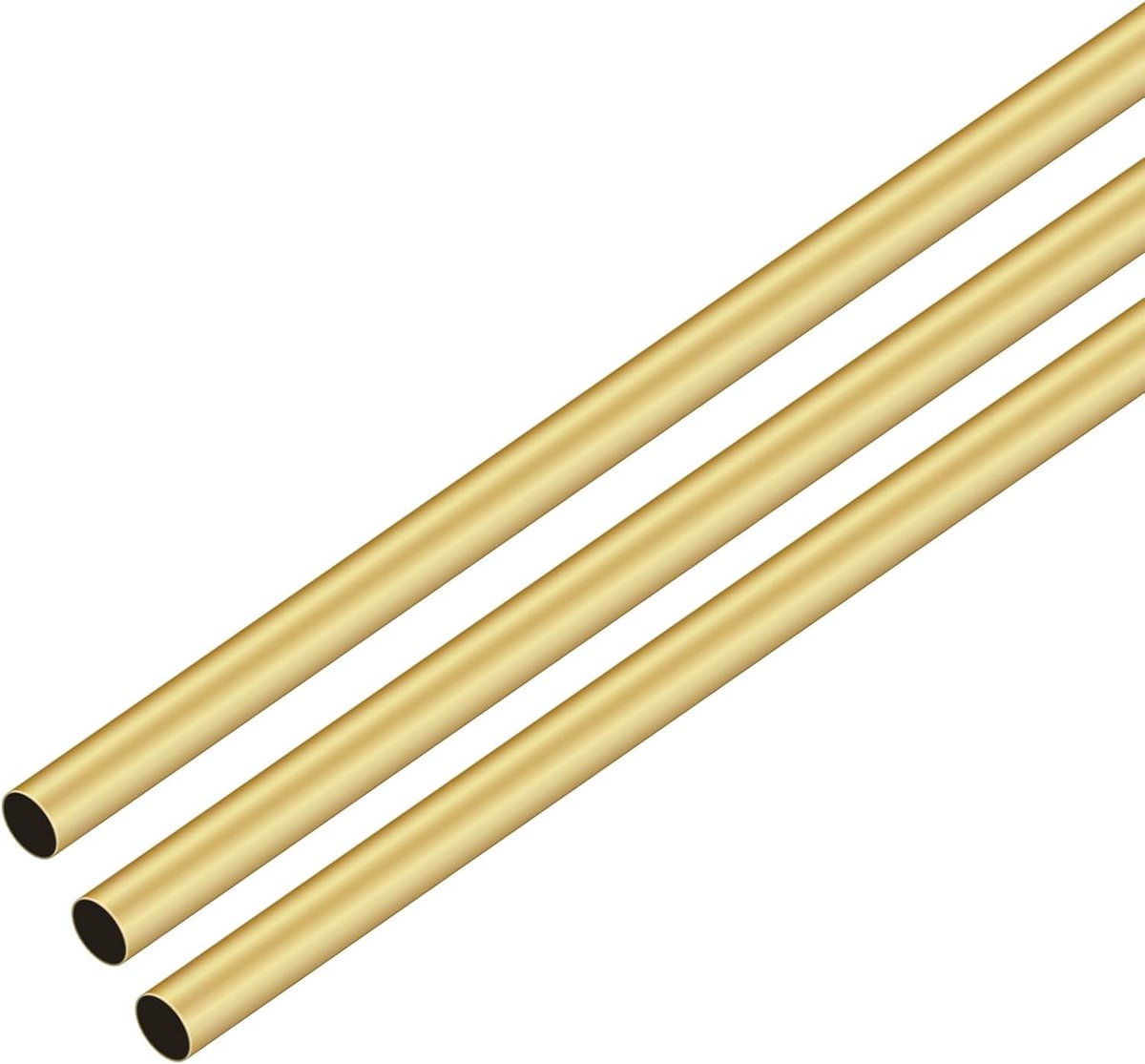 Dailygoods- Messing Buis 300mm - 5mm Buiten Diameter - 0.2mm Wanddikte - Naadloze Constructie - Schokbestendig - Voor DIY Projecten - Messing Buisjes