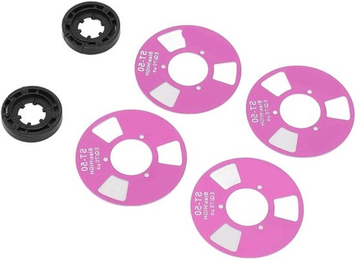 Metalen Haspel Cassette - Lege Opnameband - Muziek Opnemen - Verwijderbare Haspelonderdelen - 40mm Diameter - Paars