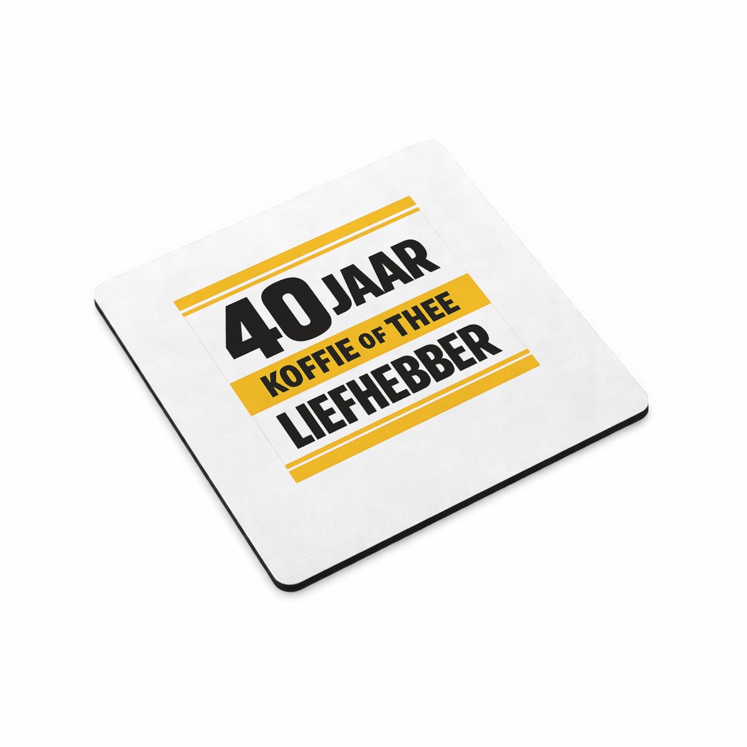 Mr Cadeautjes MDF magnetische fotolijst vierkant 9,5 - design Humoristische jubileumopdruk rond een favoriete drank in een | cadeau Wit