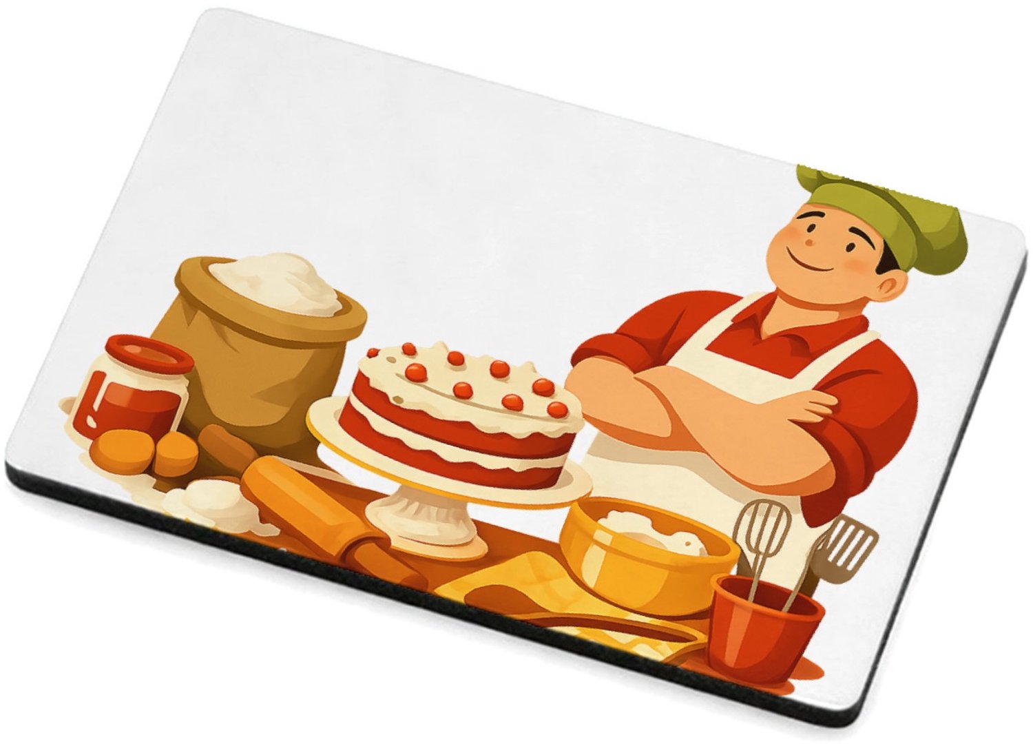Mr Cadeautjes MDF magnetische fotolijst 7,5 x 5 - design Een warm keukenportret met grote decoratieve tekst bovenaan | cadeau Wit