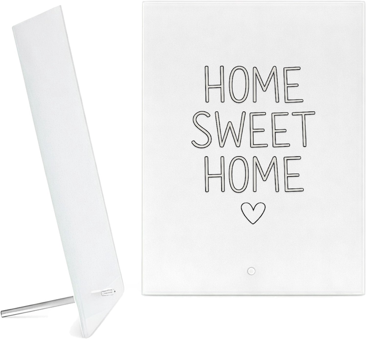 Mr Cadeautjes Glazen fotopaneel Minimalistische tekstposter met een warme, gezinsgerichte bo - 15 x 20 cm, staand - glas, decoratie, wanddecoratie | cadeau Wit