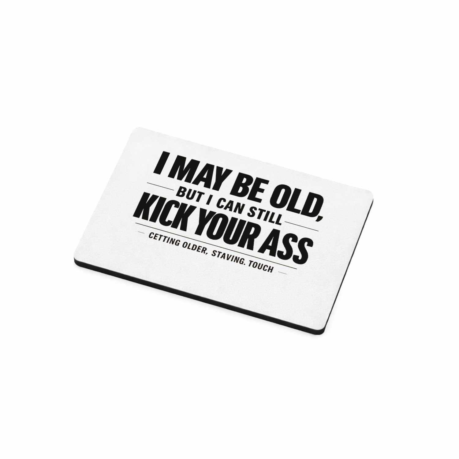 Mr Cadeautjes MDF magnetische fotolijst 7,5 x 5 - design Minimalistische verjaardagsstatement met zelfspot over energ | cadeau Wit