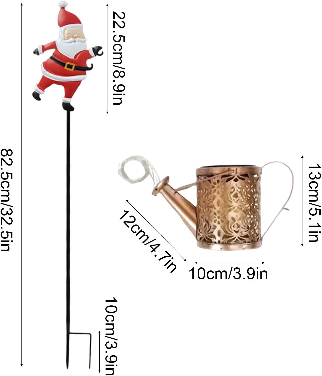 Kerst Tuinverlichting - LED Grondspot Buiten - Zonnelampen - Regenbestendig - voor Kerstversiering Buitenshuis - 83cm – foto 5