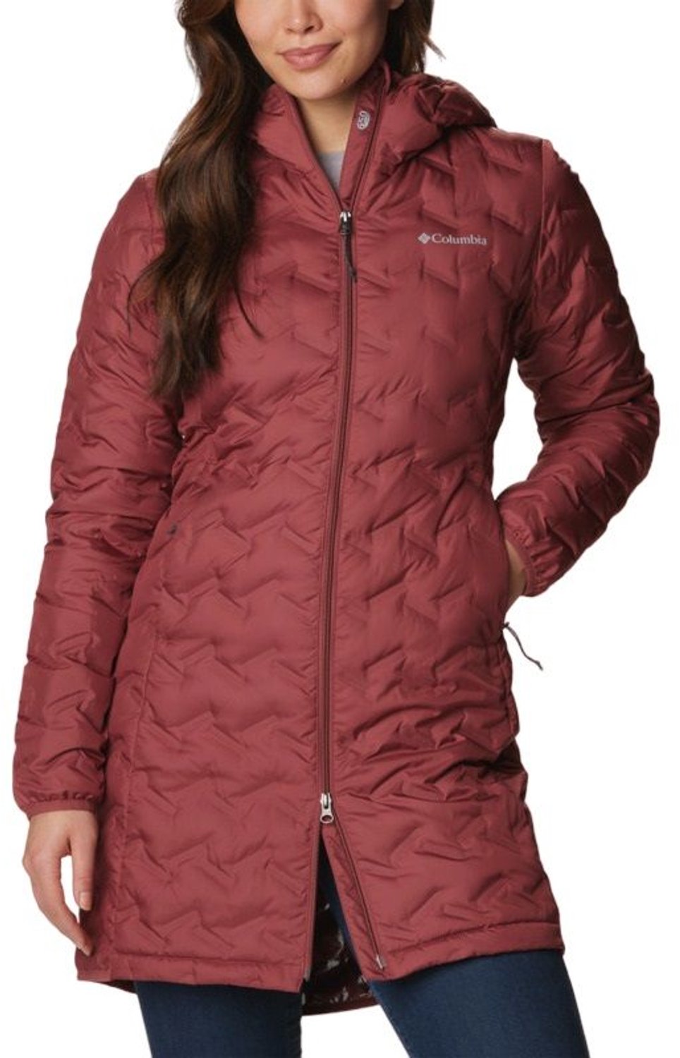Columbia Delta Ridge ong Down Jacket 1909254679 Jas dames XS Rood